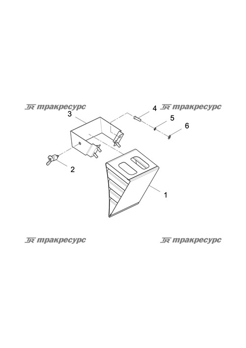 Правое гнездо замка сварное CDM853.16.05.01