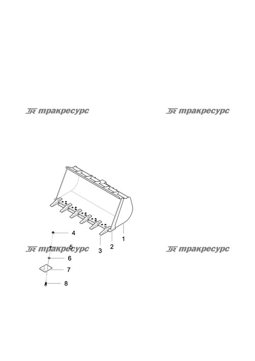 Узел зуба ковша CDM855E.11.01.01