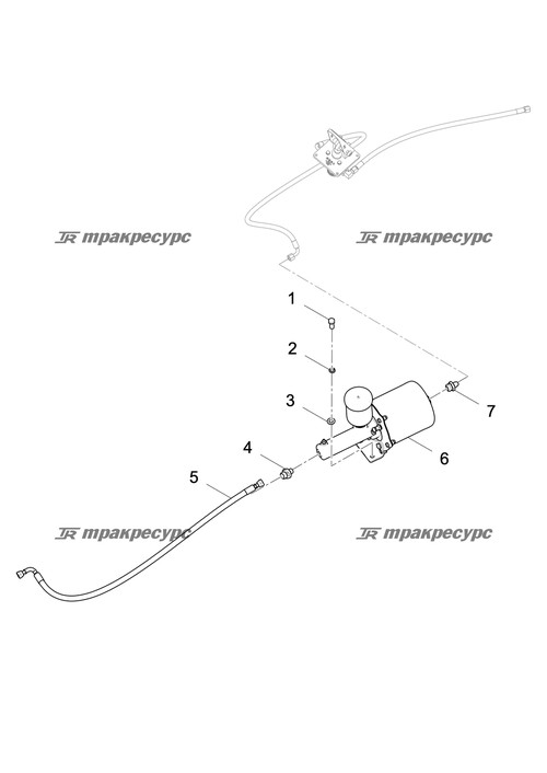 Узел шланга 20411-16T/20491-16T*1W05*1400