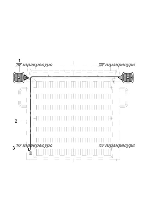 Рабочая фара LG876N.15.12
