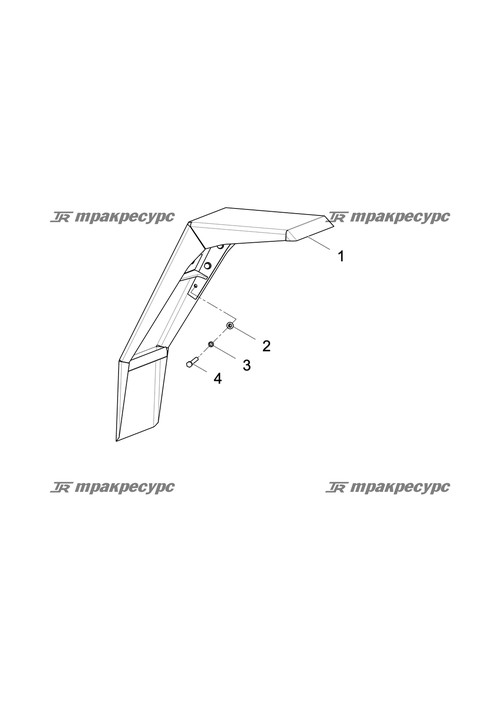 Правое переднее крыло сварное CDM863.13.02.01