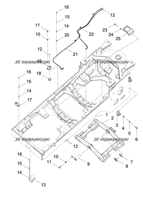 Сварная задняя рама LG863NⅪ.10Ⅰ.02
