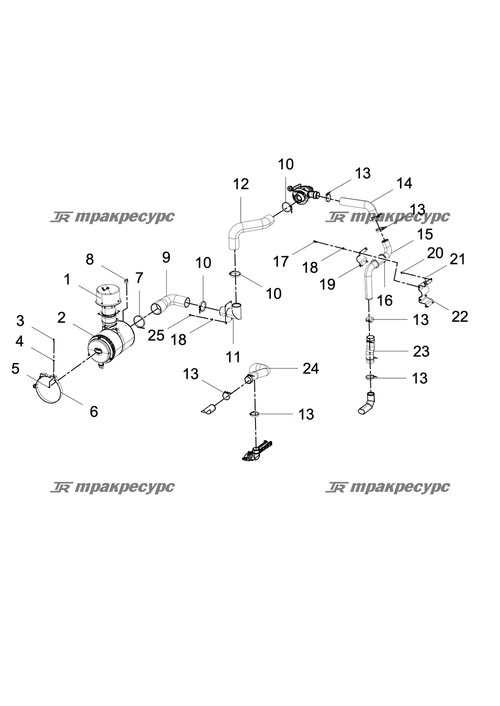 Впускной резиновый шланг II LG6225E.01.04-02