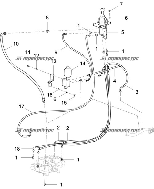 Узел шланга 20591-16T*1W05*850/270°+RC