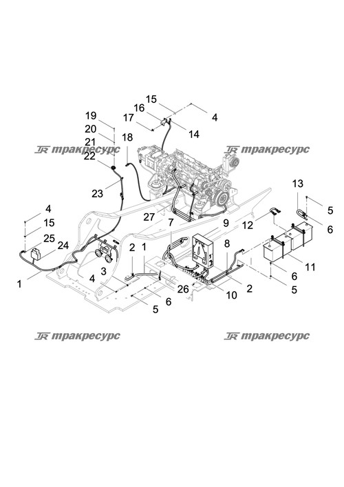 Соединительный провод аккумулятора и переключателя LG6240F.07.01.06