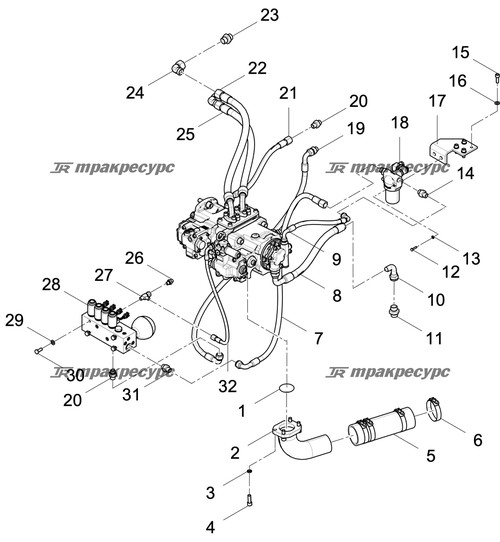 Узел шланга F371C96N251212-1030-PG1030