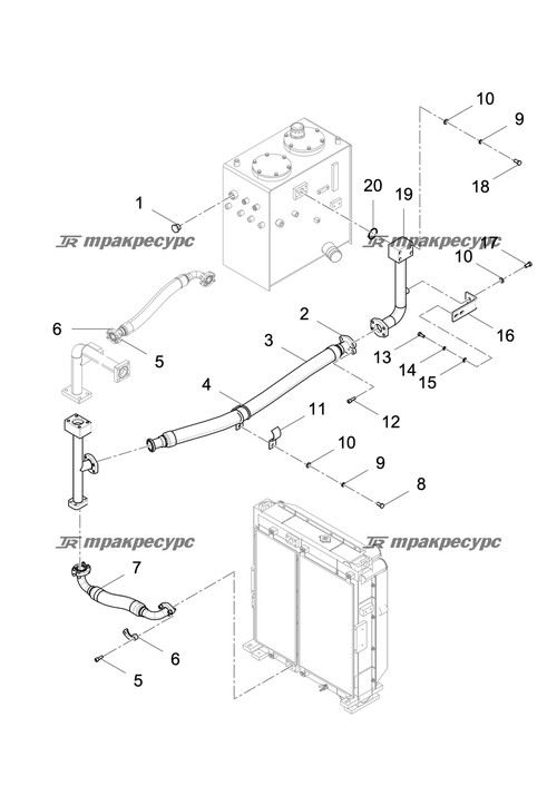 Колено возврата масла LG6150G.05.05.02