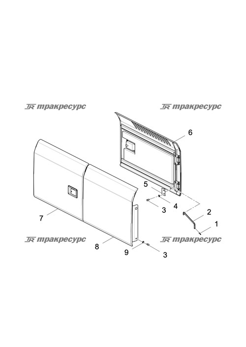 Правая задняя дверь в сборе LG6150E.14A.04.02