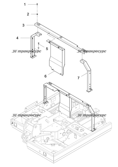 Сварной левый кронштейн LG6060N1.14.08.04
