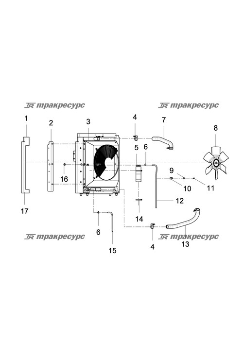 Узел радиатора LG6060N1.01.05-000(A)