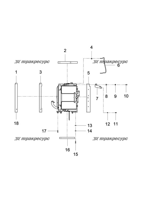 Распорка радиатора LG6060N1.01.05-03A