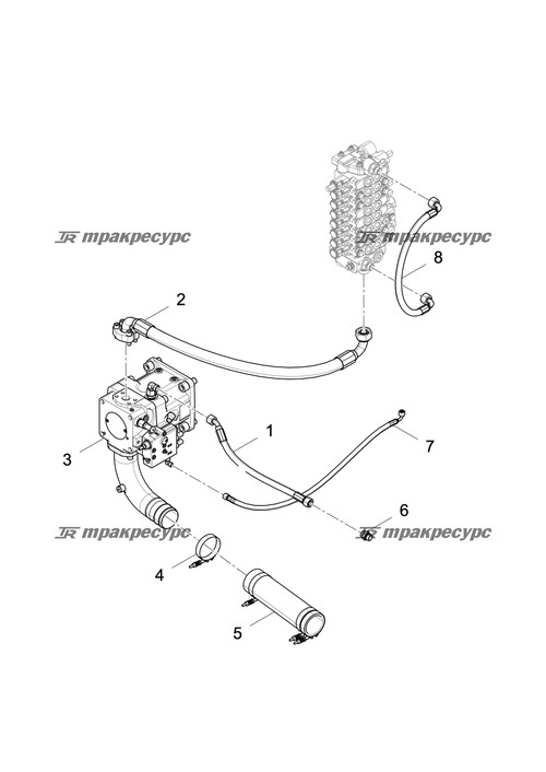 Узел шланга PF4621C1C161608-600-0°