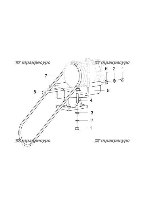 Сварной кронштейн компрессора кондиционера CDM856Ⅴ.15.46.01