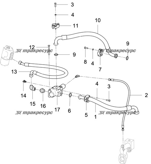 Узел шланга 20481-36T/87311-20*R1716*600