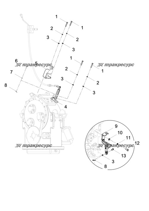 Пластина крепления гибкого вала сварная LG833NGⅩ.05.01.03