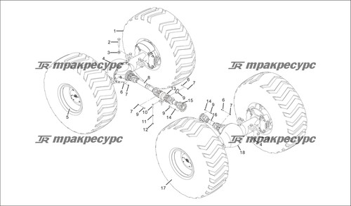 Болт заднего моста LG860.04-002