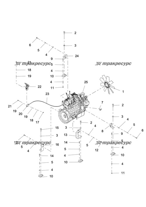 Правый кронштейн двигателя CDM835E.01Ⅰ.02