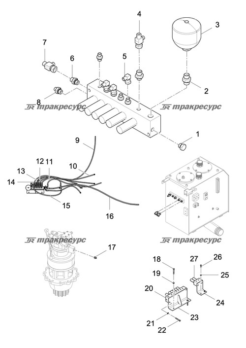 Крепление двухсекционного клапана CDM6225E.05.06-01