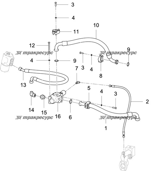 Узел шланга 20481-36T/87311-20*R1716*650