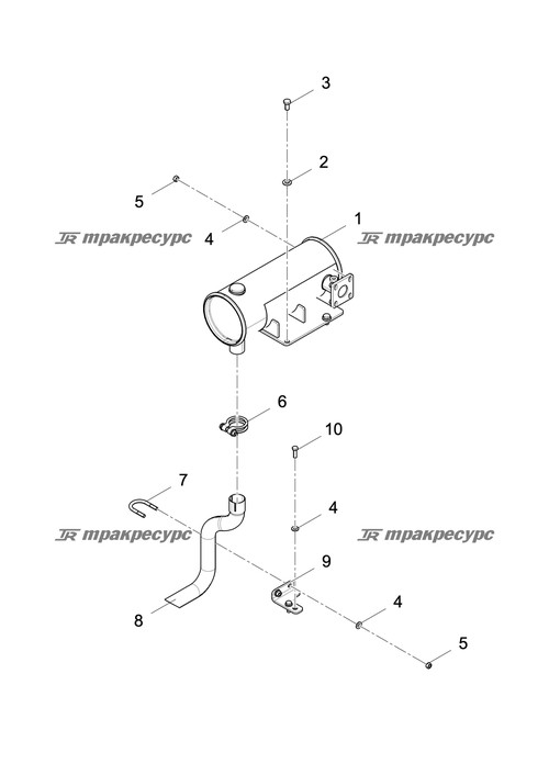 Хомут выхлопной трубы №1 LG6018F2.01.02-02