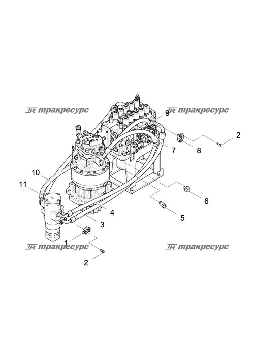 Узел шланга PF781191C16(SL80)2512-750-356°