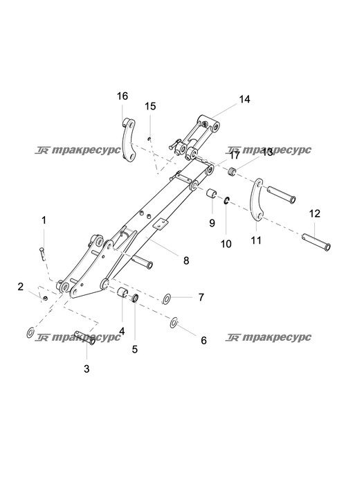 Сварная ось коромысла LG6018F2.16.04