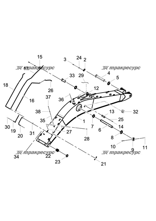 Палец в сборе LG6230.15.09