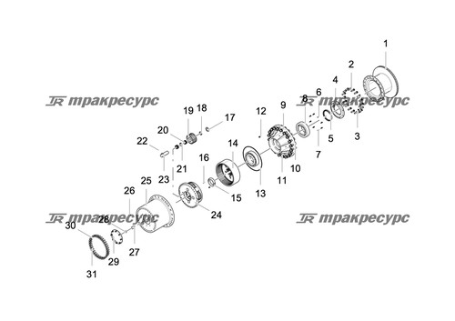 Винт M12×25 GB/T70.1