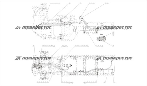 Узел гидроуправляемого многосекционного клапана CDM863.07.03.01