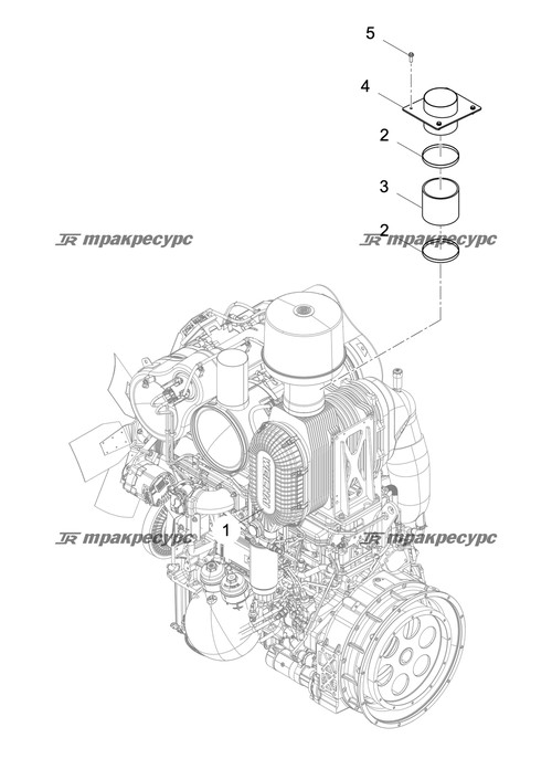 Сварная переходная пластина крышки воздушного фильтра LG870G.01.02