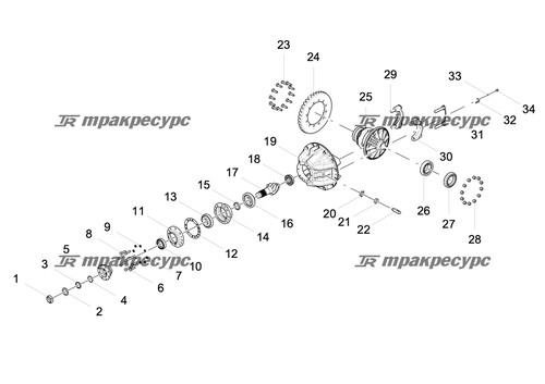 Узел дифференциала LGQ858AA.03.01