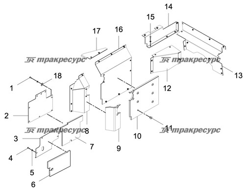 Сварная левая перегородка CDM6306D1.14.02.03