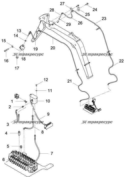 Высокий прямой фитинг 1CB-22-08WD-L75