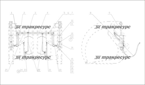 Узел шланга 20411-27T/20491-27T*2S12*950+RS