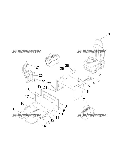 Виброгасящая прокладка левого подлокотника LG6035F.21-04