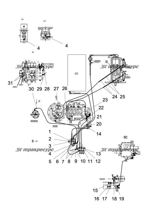 Узел шланга F481CACF151508-650