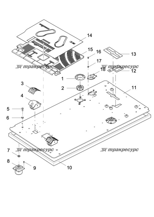 Резиновый трубный хомут LG6075.21-01B
