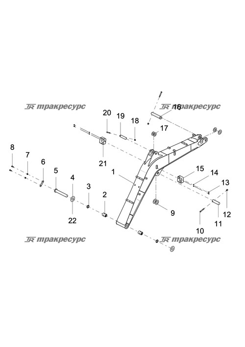 Сварной левый кронштейн фары CDM6060F5.15.03