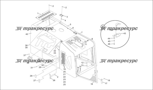 Передний кожух сварной LG855BⅥ.13.06.01
