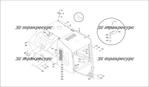 Звукоизоляционный поролон верхней части заднего кожуха CDM863.13.06.20-010