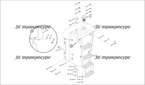 Сварная левая лестница